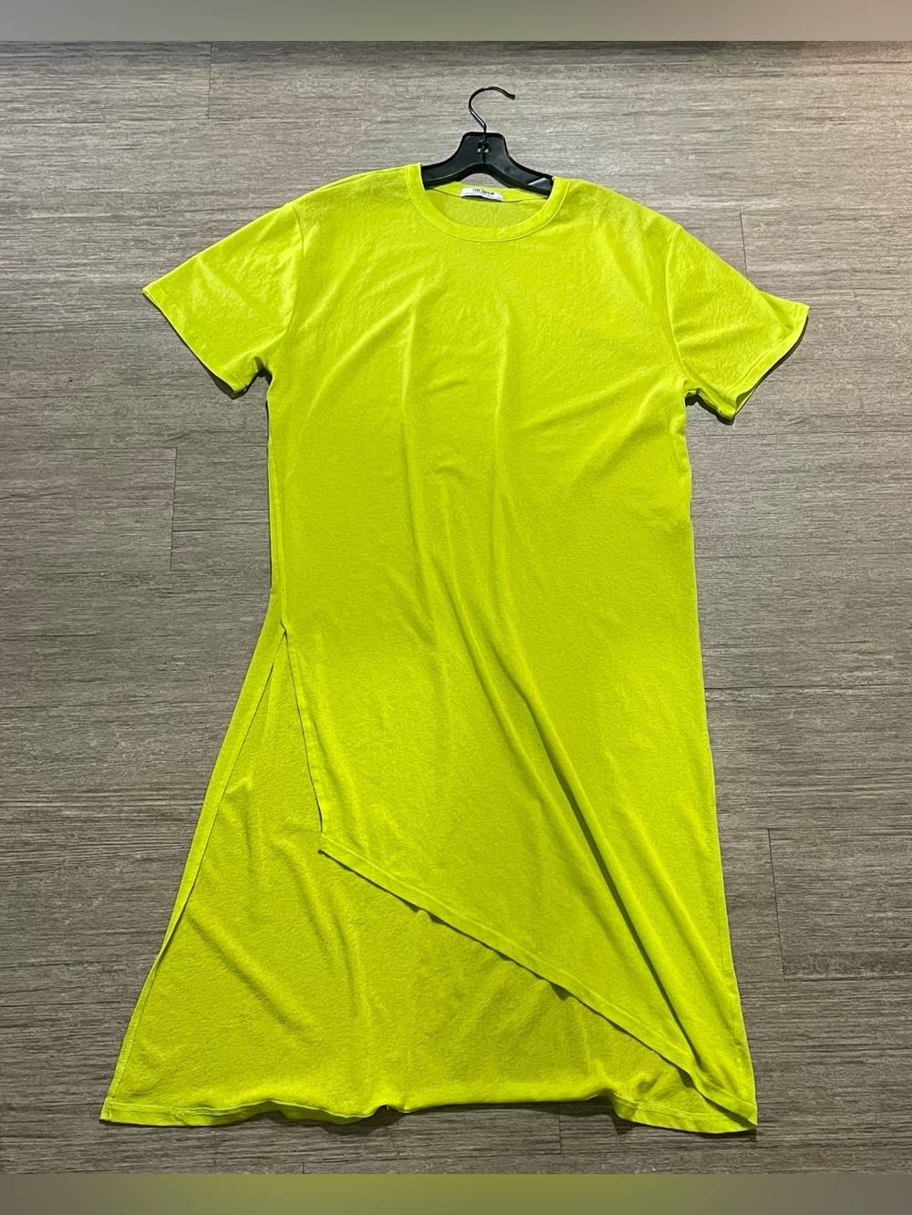 Zara Neon Yellow Asymmetric Tunic Dress